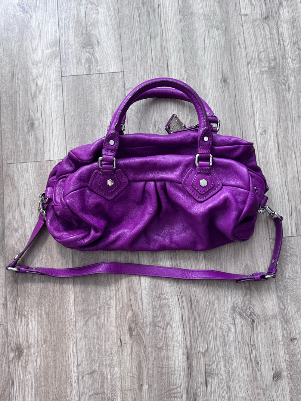 Marc By Marc Jacobs Purple Leather Shoulder Satchel